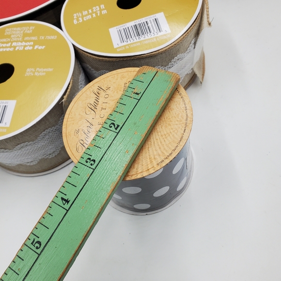 Lot of 15 Various Rolls of ribbons And wood Bow Maker - Picture 10 of 10